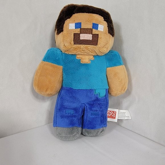 Mojang Mattel Steve and Wolf Minecraft Survival Plush Video Game Plush - Picture 3 of 11